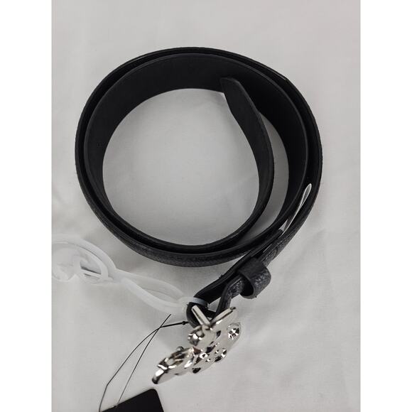 DISNEY 2024 MINNIE MOUSE BLACK VEGAN LEATHER BELT – POLISHED BOW BUCKLE - SIZE M - Picture 8 of 9